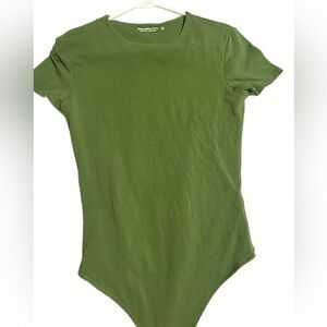 Abercrombie & Fitch Womens Soft Matte Seamless Tee Bodysuit